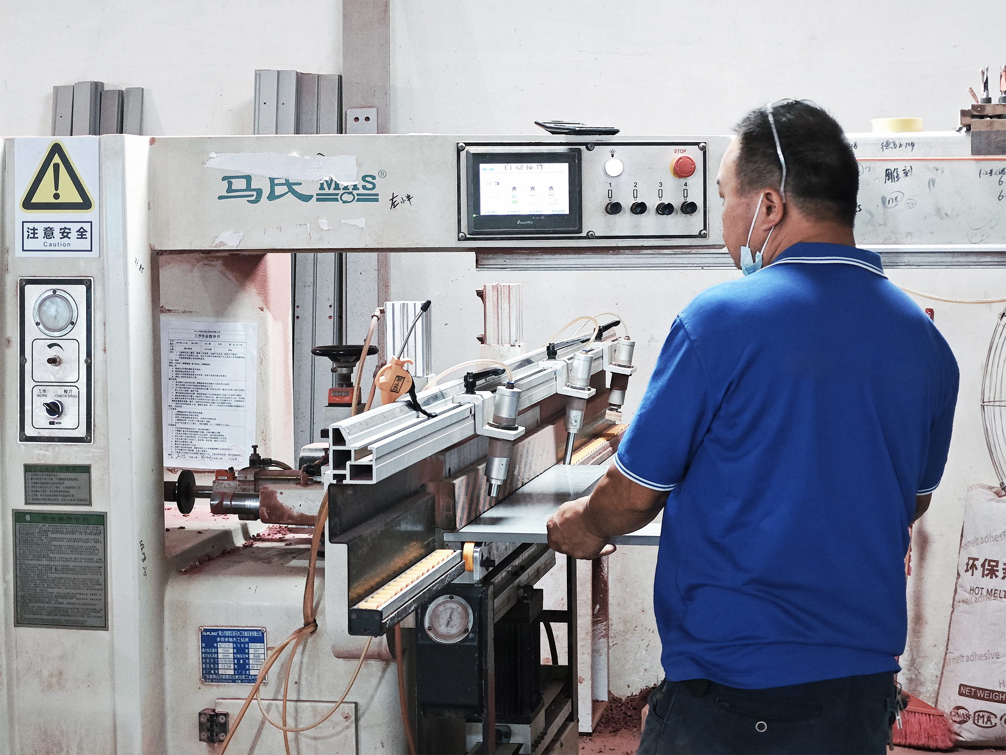 wood panel punching for display